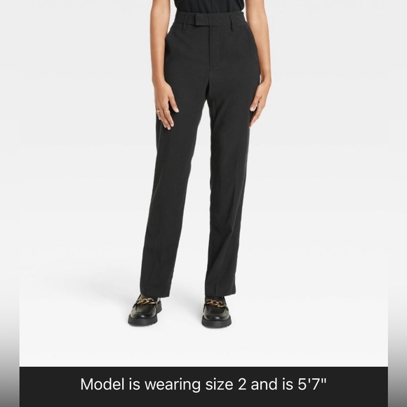 NWT High-Rise Regular Fit Full Length Straight Stovepipe Trousers (4) - Picture 3 of 7